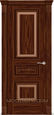 Межкомнатная дверь Ситидорс Элеганс-3 стекло бронза триплекс Американский орех