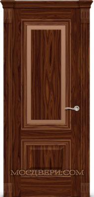Межкомнатная дверь Ситидорс Элеганс-4 стекло бронза триплекс Американский орех